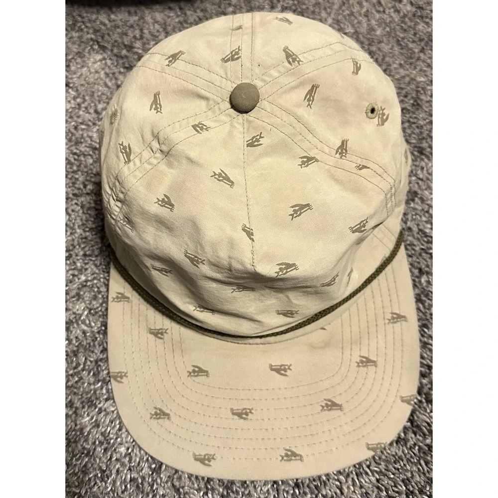 Vintage Patagonia Beige Strapback Duck Spoon Long Bill Cap Y2K - Tag is Missing